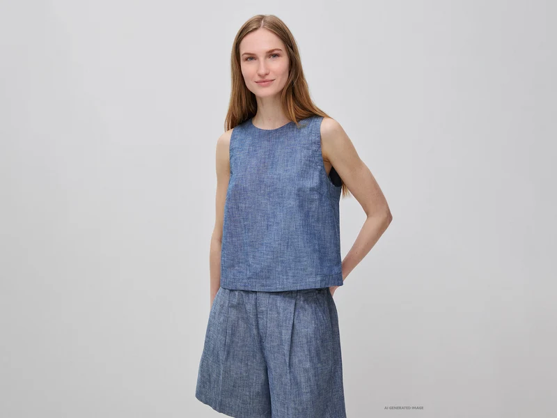 Blusa con bottoni sulla schiena