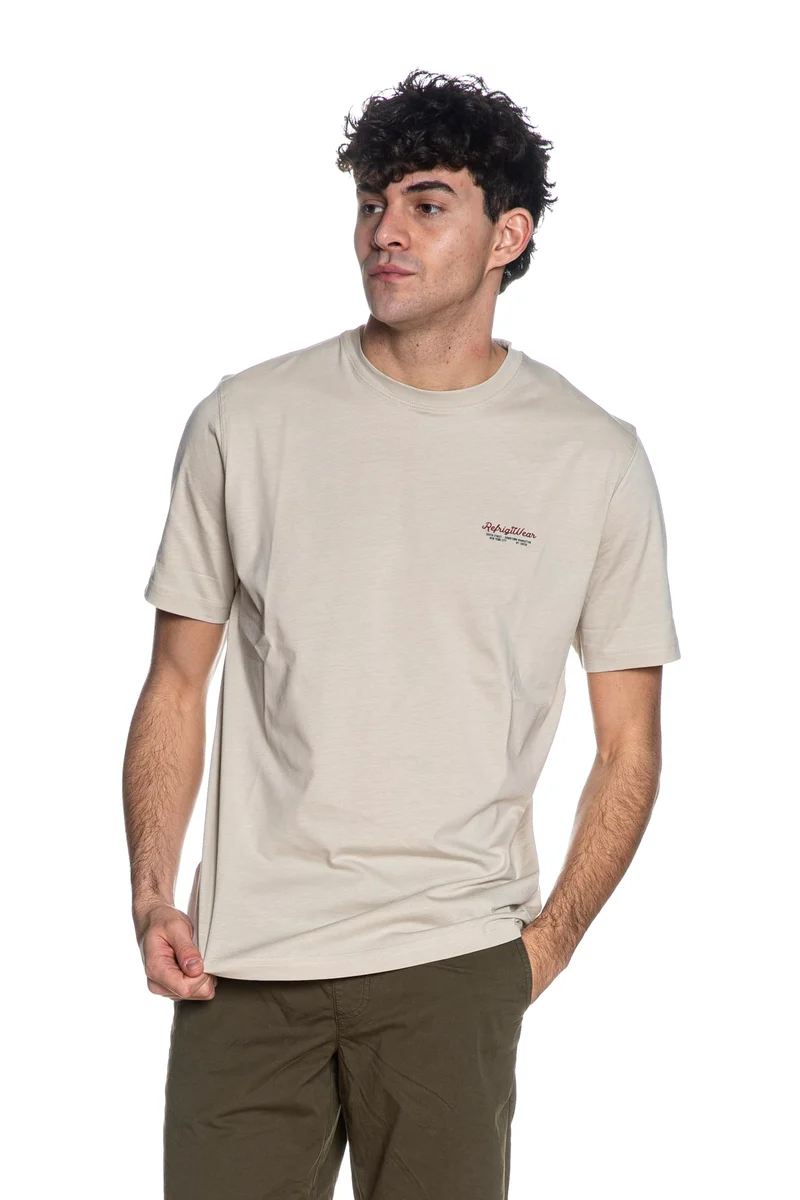 T Shirt Refrigiwear Becker Da Uomo Ecru