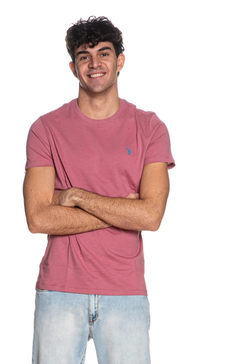 T Shirt U.S. Polo Assn Mick Basic Da Uomo Rosa