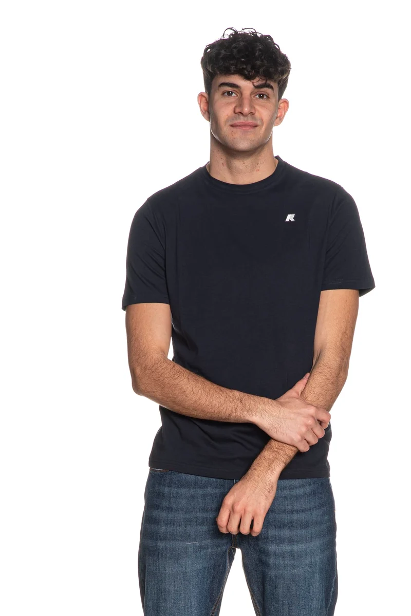 T Shirt K-Way Odom Da Uomo Blu Notte