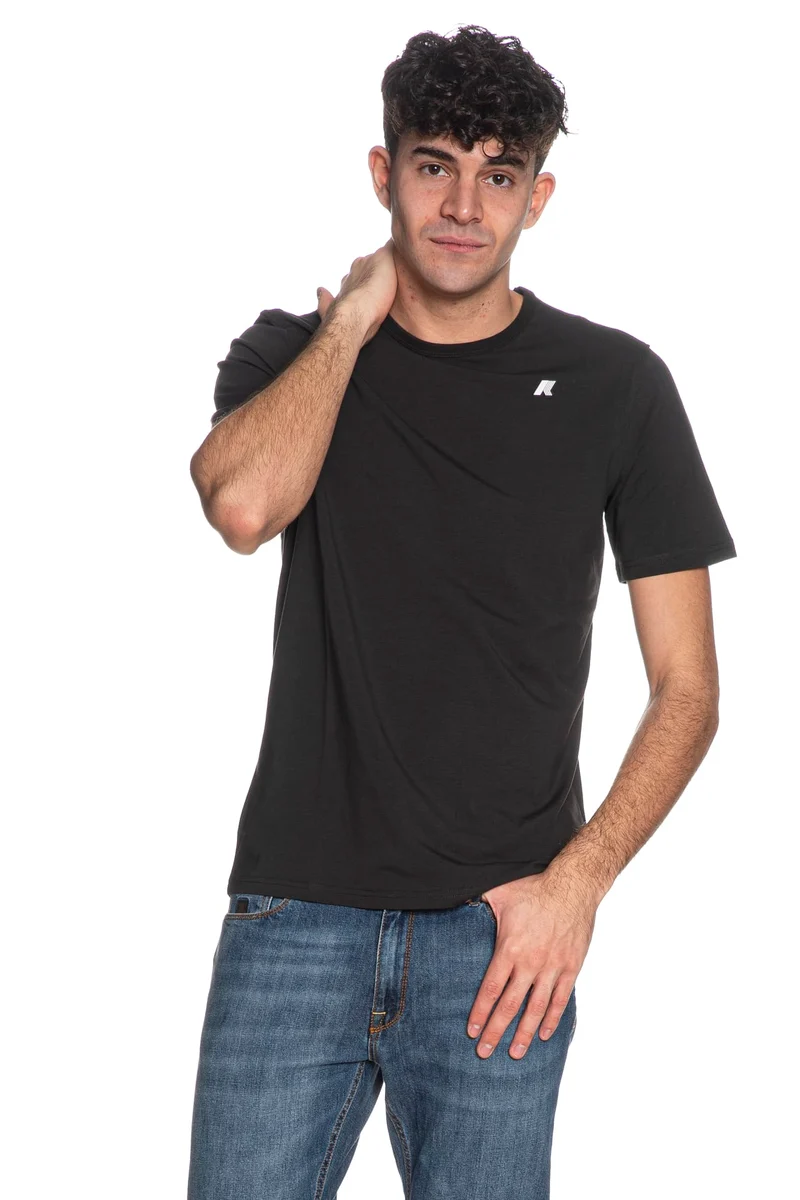 T Shirt K-Way Adame Da Uomo Fumo
