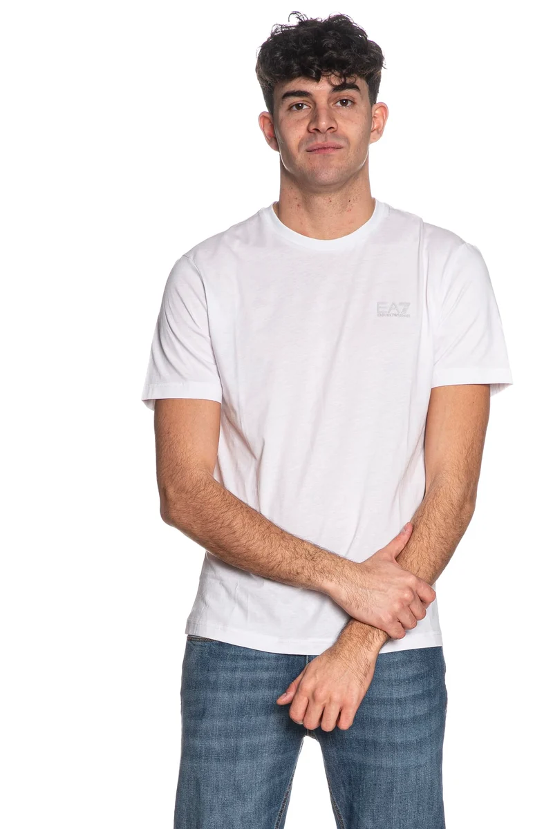 T Shirt Ea7 Train Core Id Ss Tee Da Uomo Bianca