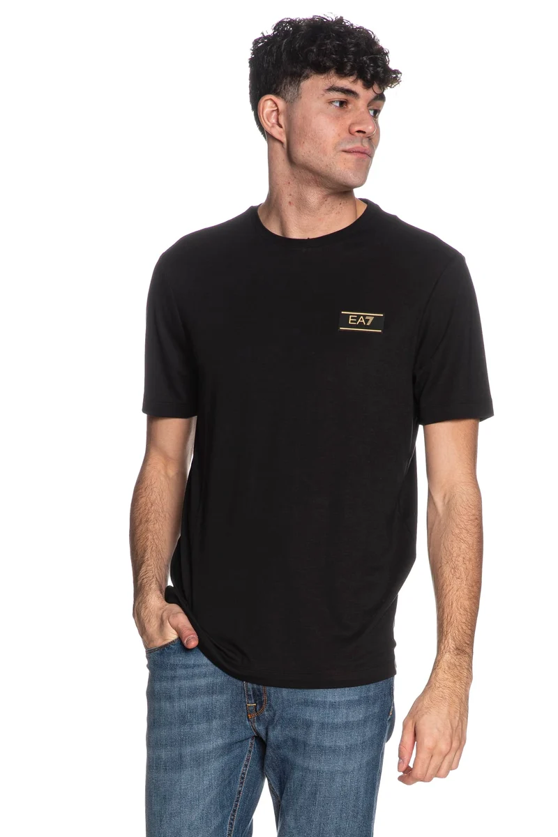 T-Shirt Ea7 Train Premium Label Da Uomo Nera