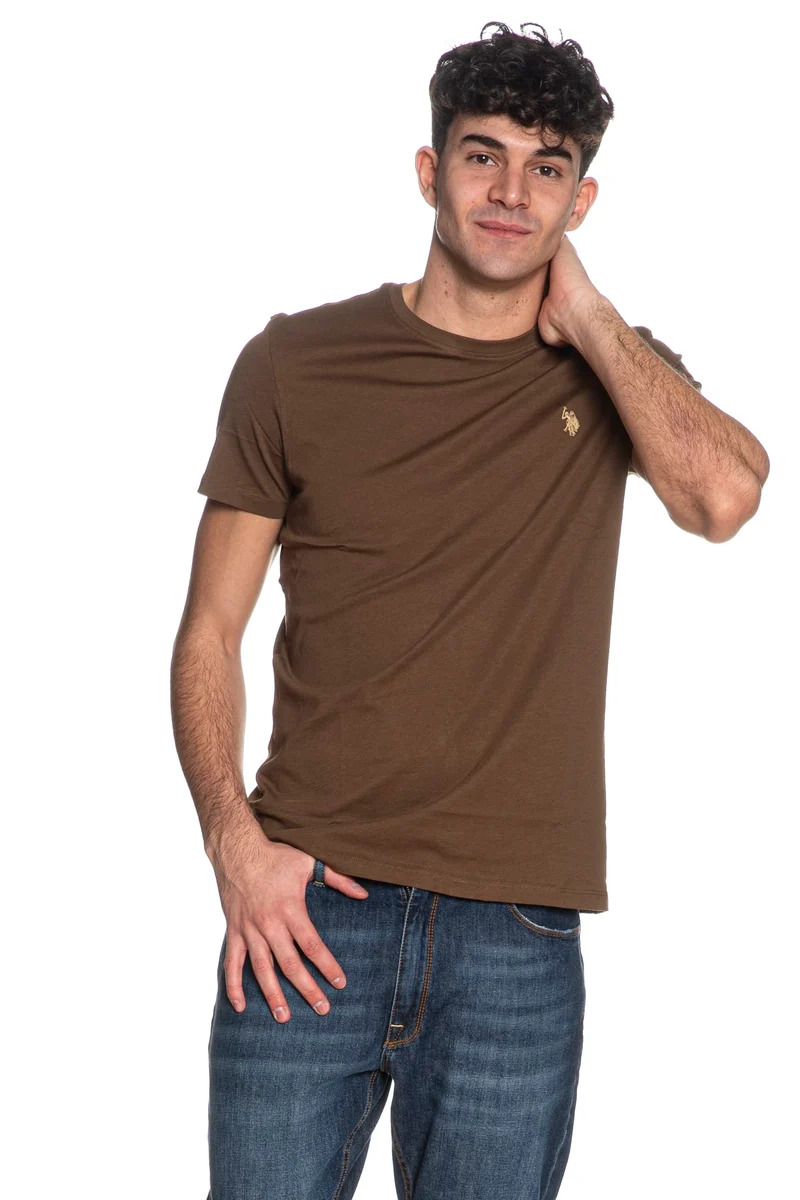 T Shirt U.S. Polo Assn Mick Basic Da Uomo Cacao