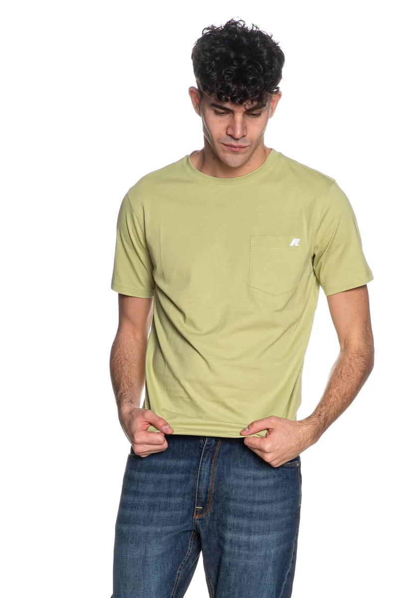 T Shirt K-Way Sigur Da Uomo Verde Acido