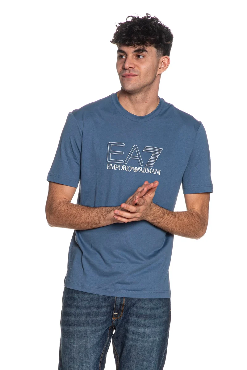 T Shirt Ea7 Train Visibility Trid Ptd Da Uomo Indaco