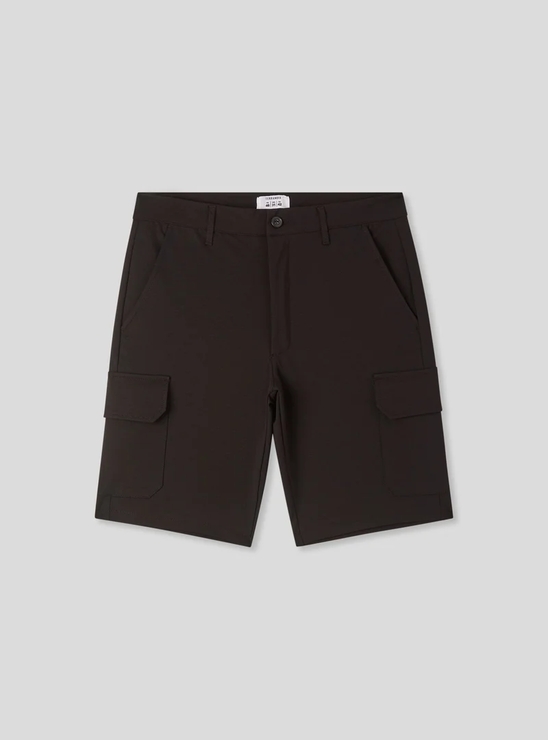 Pantaloncini cargo tinta unita