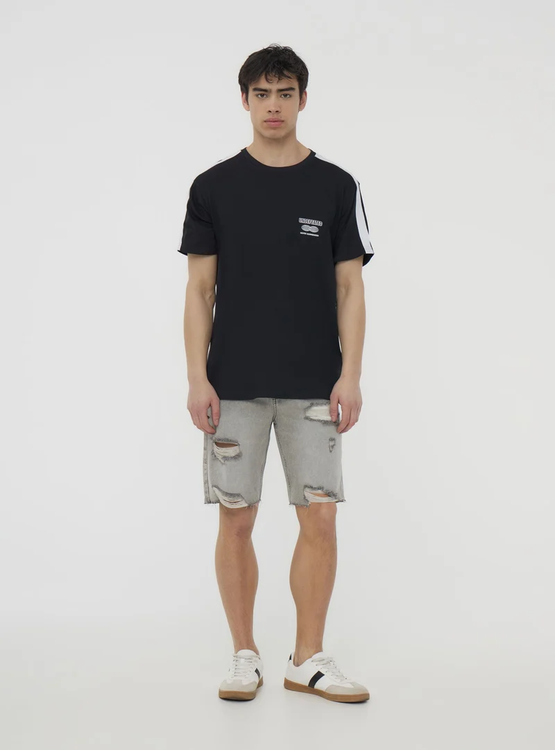 T-shirt bande maniche