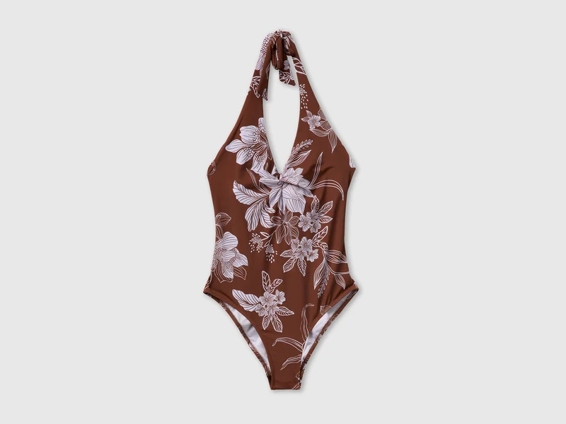 Costume intero con stampa fiori