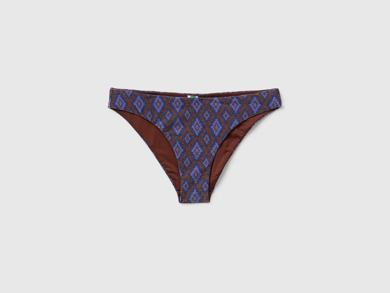 Slip mare stampa etnica con lurex