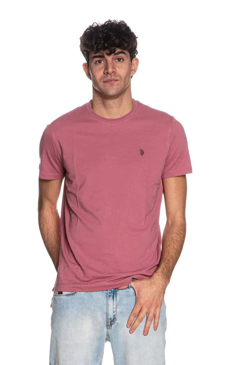 T Shirt U.S. Polo Assn Mayn Da Uomo Rosa