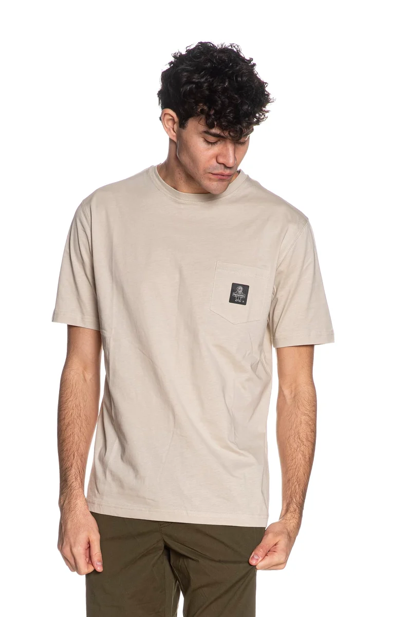T Shirt Refrigiwear Pierce Da Uomo Ecru