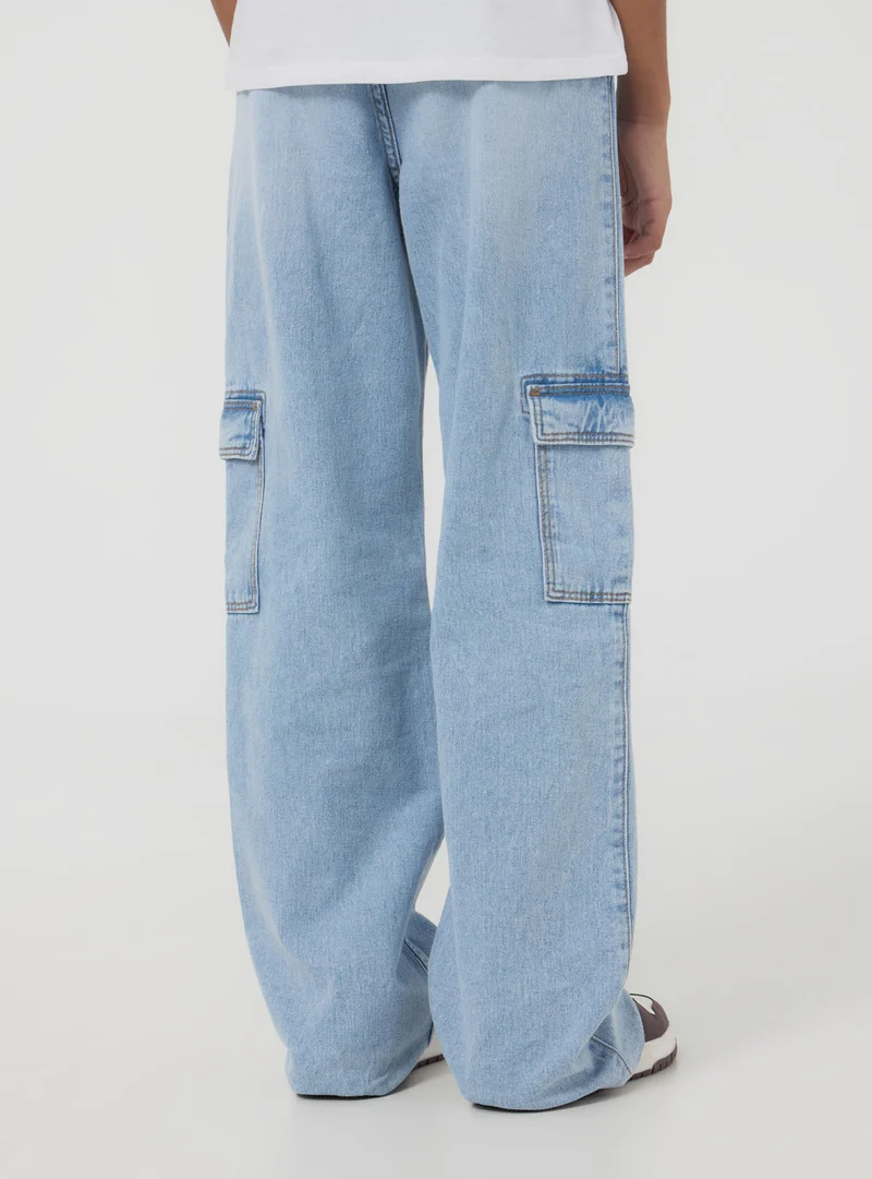 Jeans chiari wide leg cargo