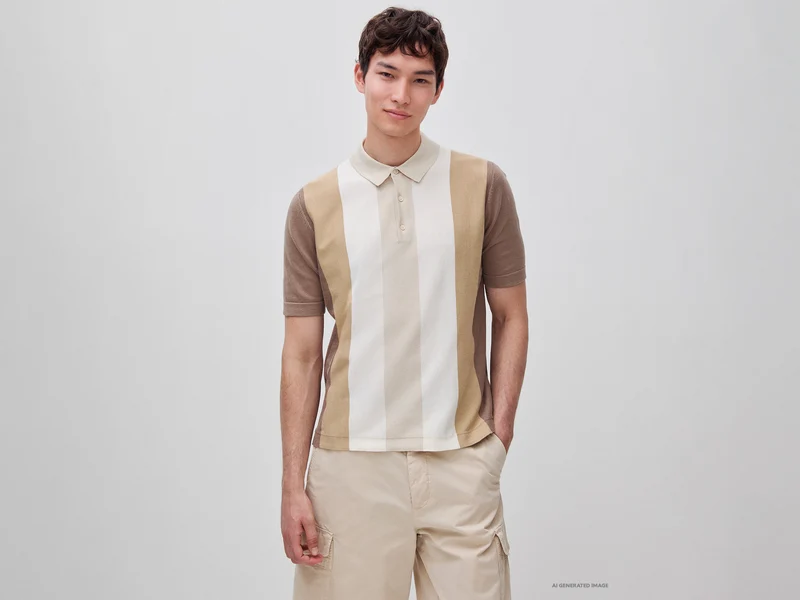 Polo in maglia a righe