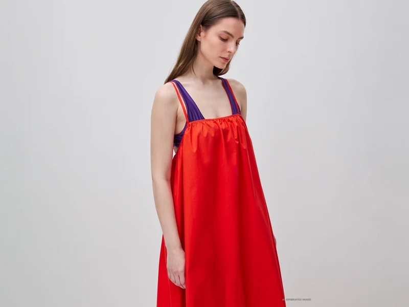 Vestito ampio lungo