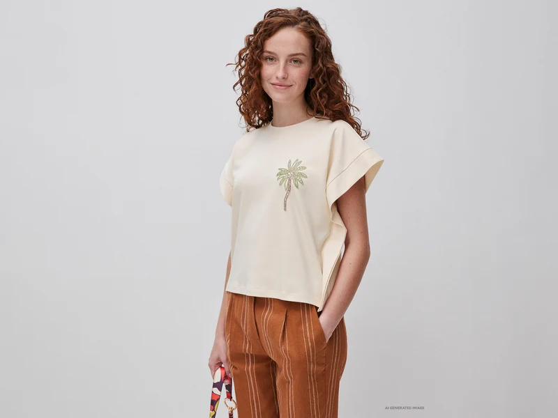T-shirt con ricamo