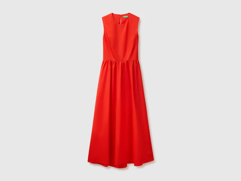 Vestito midi smanicato