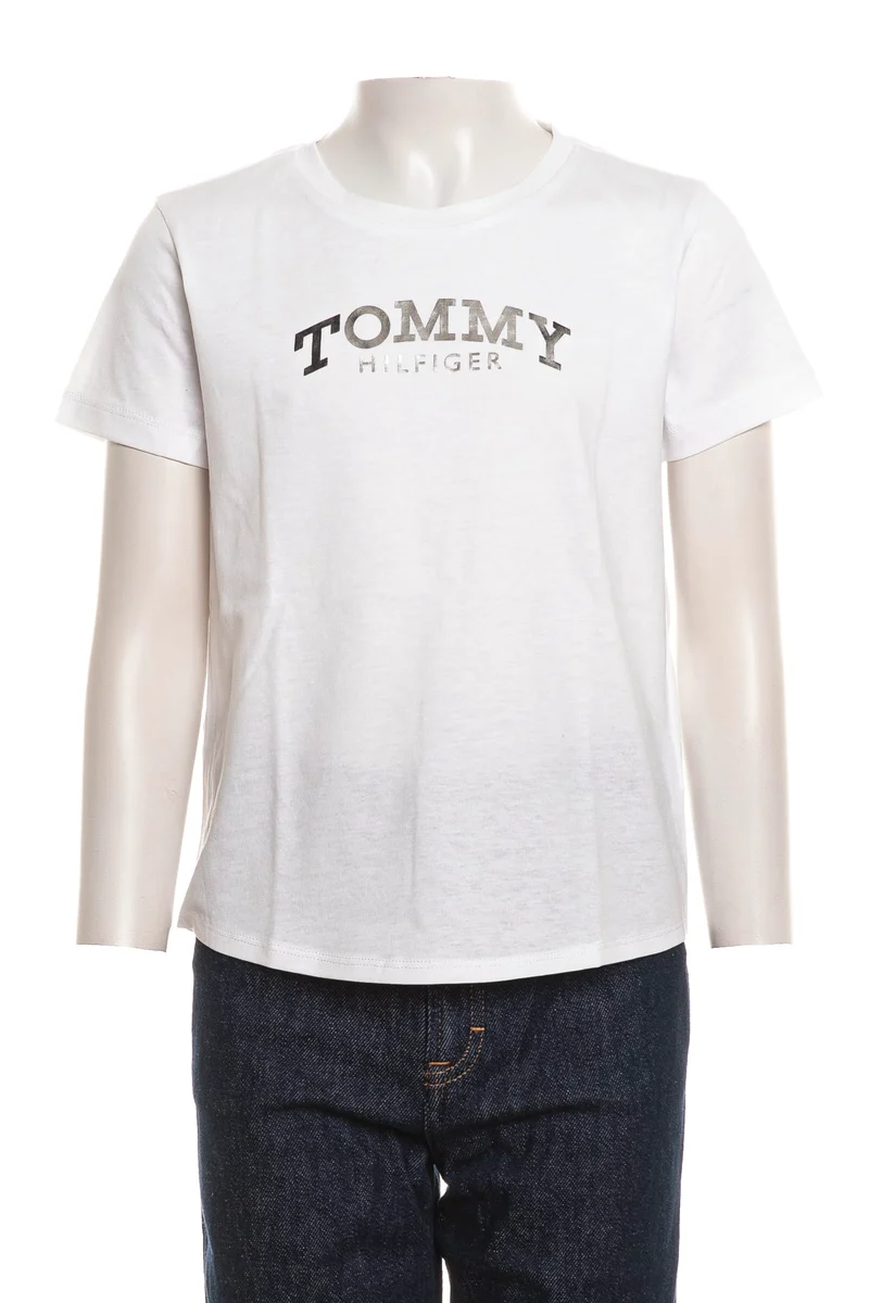 T Shirt Tommy Hilfiger Foil Tee Ss Da Bambina Bianca