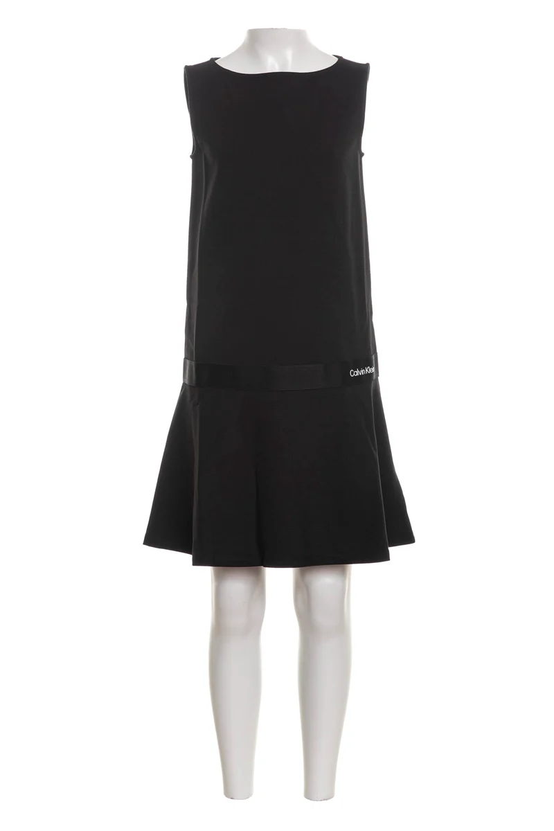 Vestito Corto Calvin Klein Lg Tp Punto Mi Da Bambina Nero