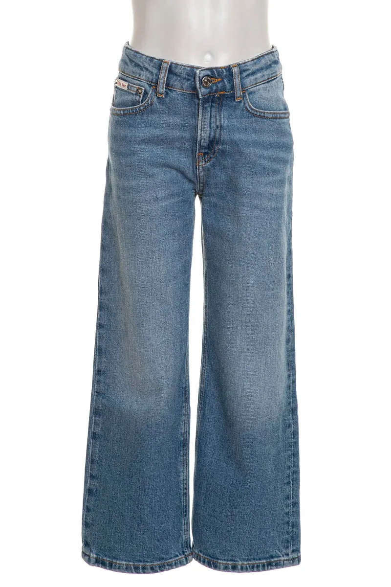 Jeans Calvin Klein Sktr Cloudy Da Bambino Denim Light Blu