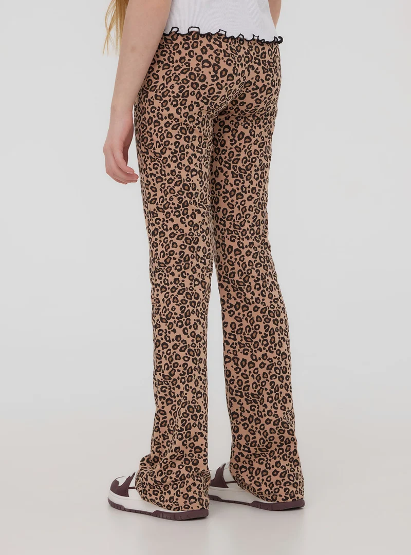 Leggings lunghi a zampa maculati
