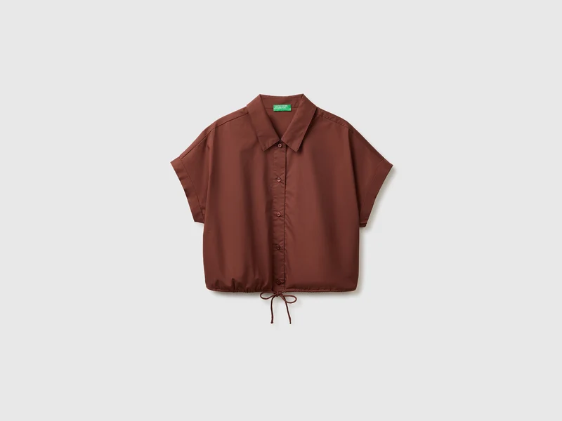 Camicia cropped con coulisse