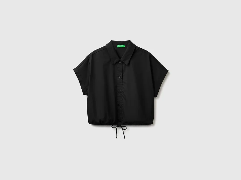 Camicia cropped con coulisse
