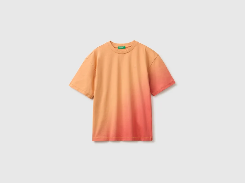 T-shirt effetto dip dye con stampa
