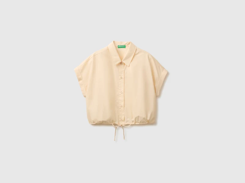 Camicia cropped con coulisse