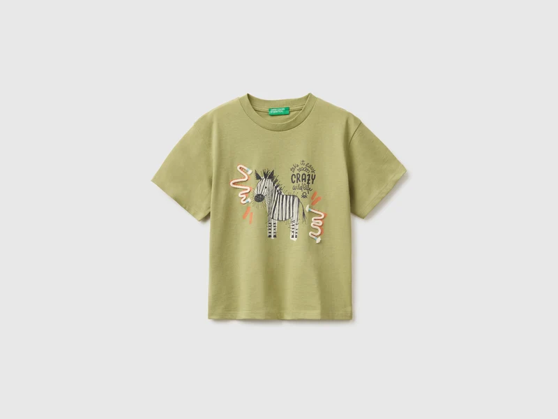 T-shirt con stampa zebra