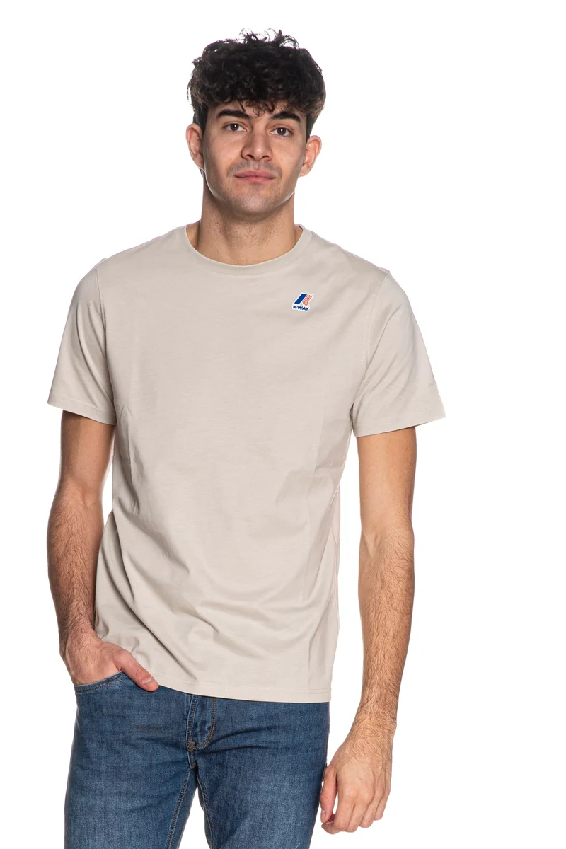 T Shirt K-Way Leonide Da Uomo Ecrù