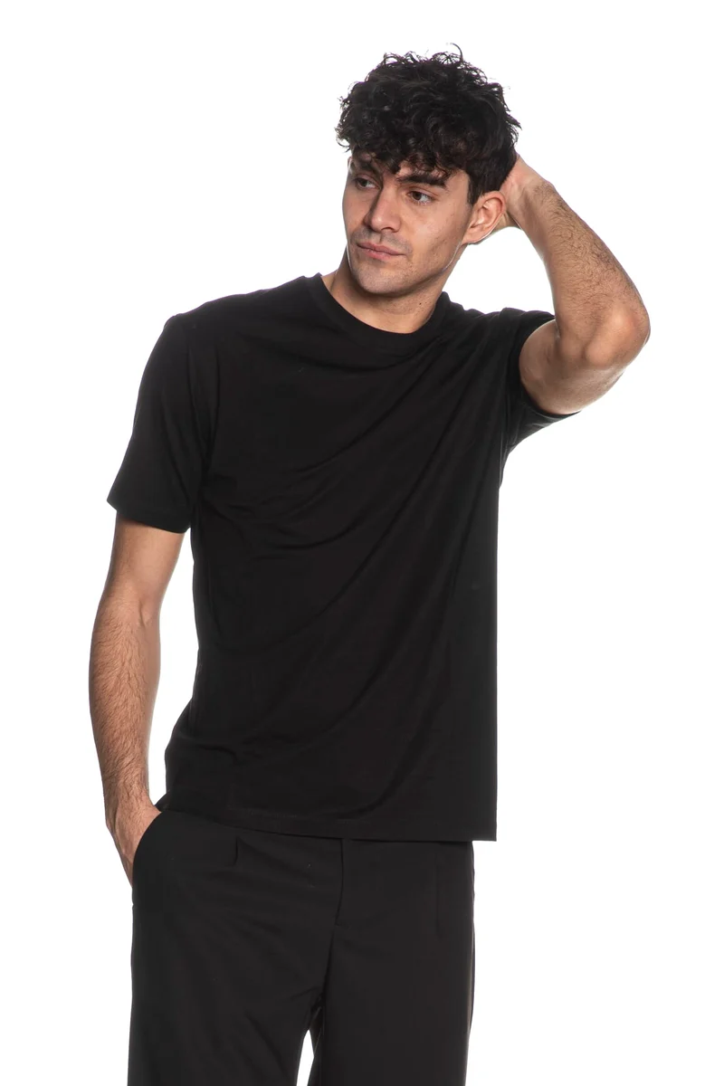 T Shirt Gianni Lupo Lyco Da Uomo Nera