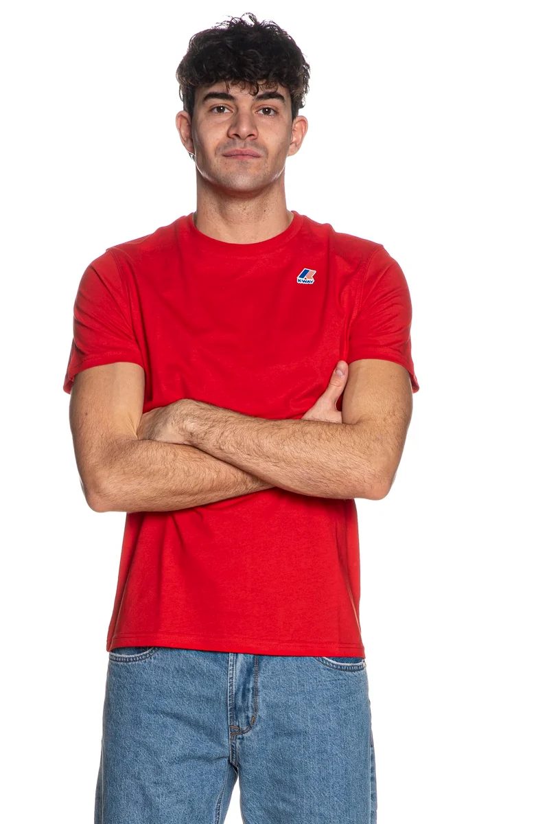 T Shirt K-Way Leonide Da Uomo Rossa