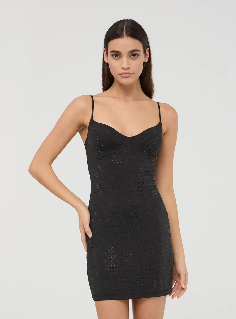 Bodydress con strass e coppe