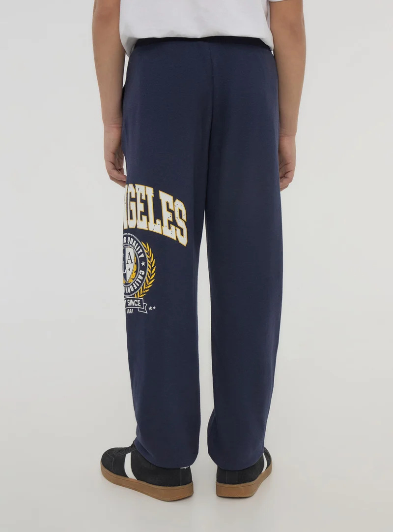 Pantaloni tuta stampa college