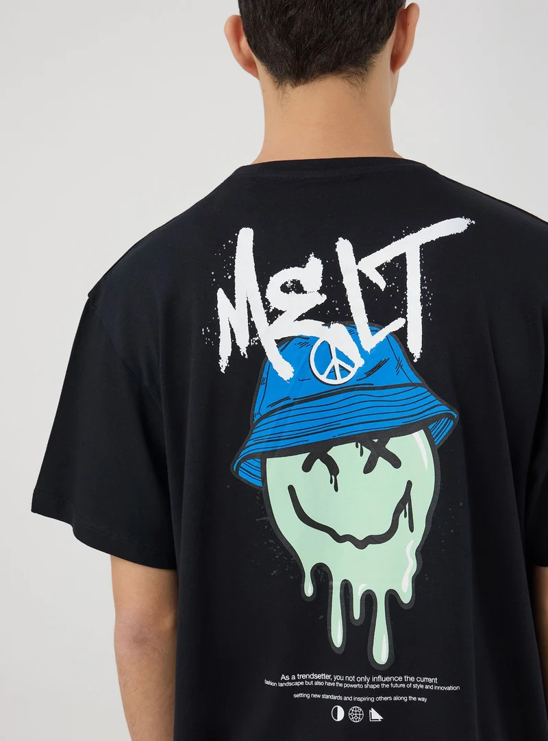 T-shirt con stampa fronte/retro