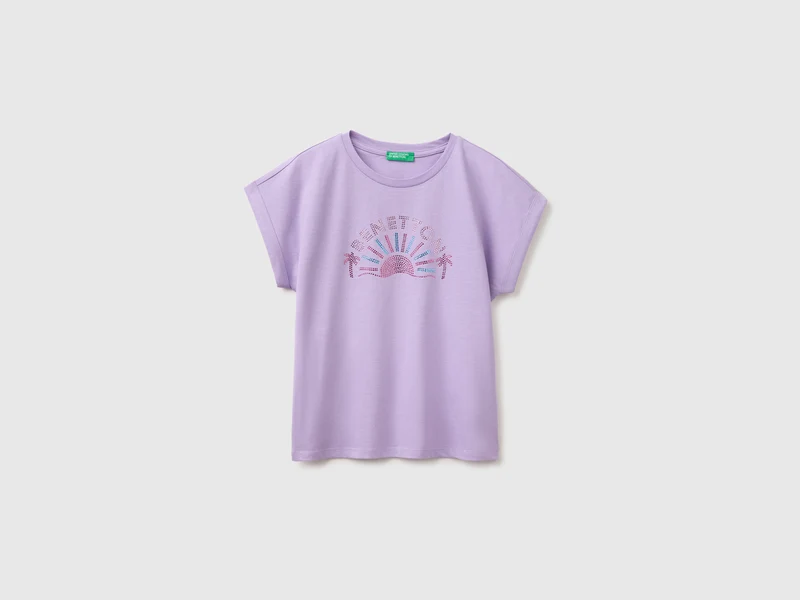 T-shirt con strass