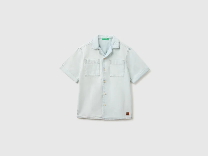 Camicia di jeans manica corta