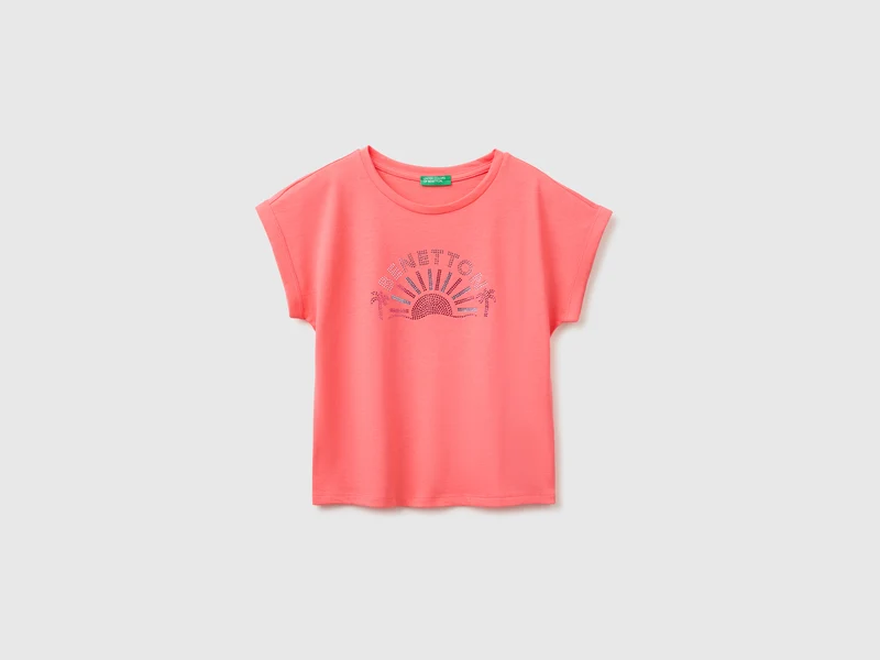 T-shirt con strass