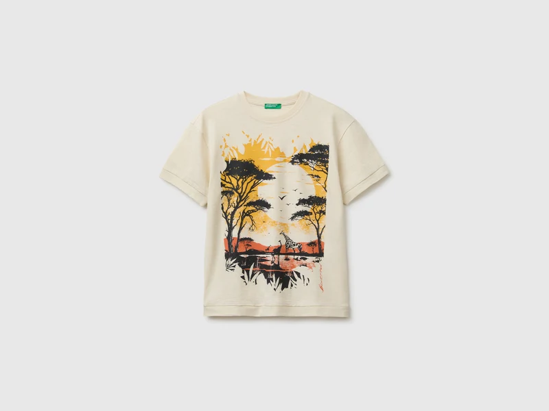 T-shirt girocollo con stampa
