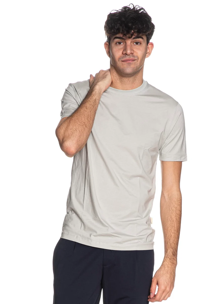 T Shirt Gianni Lupo Lyco Da Uomo Grigio Chiaro