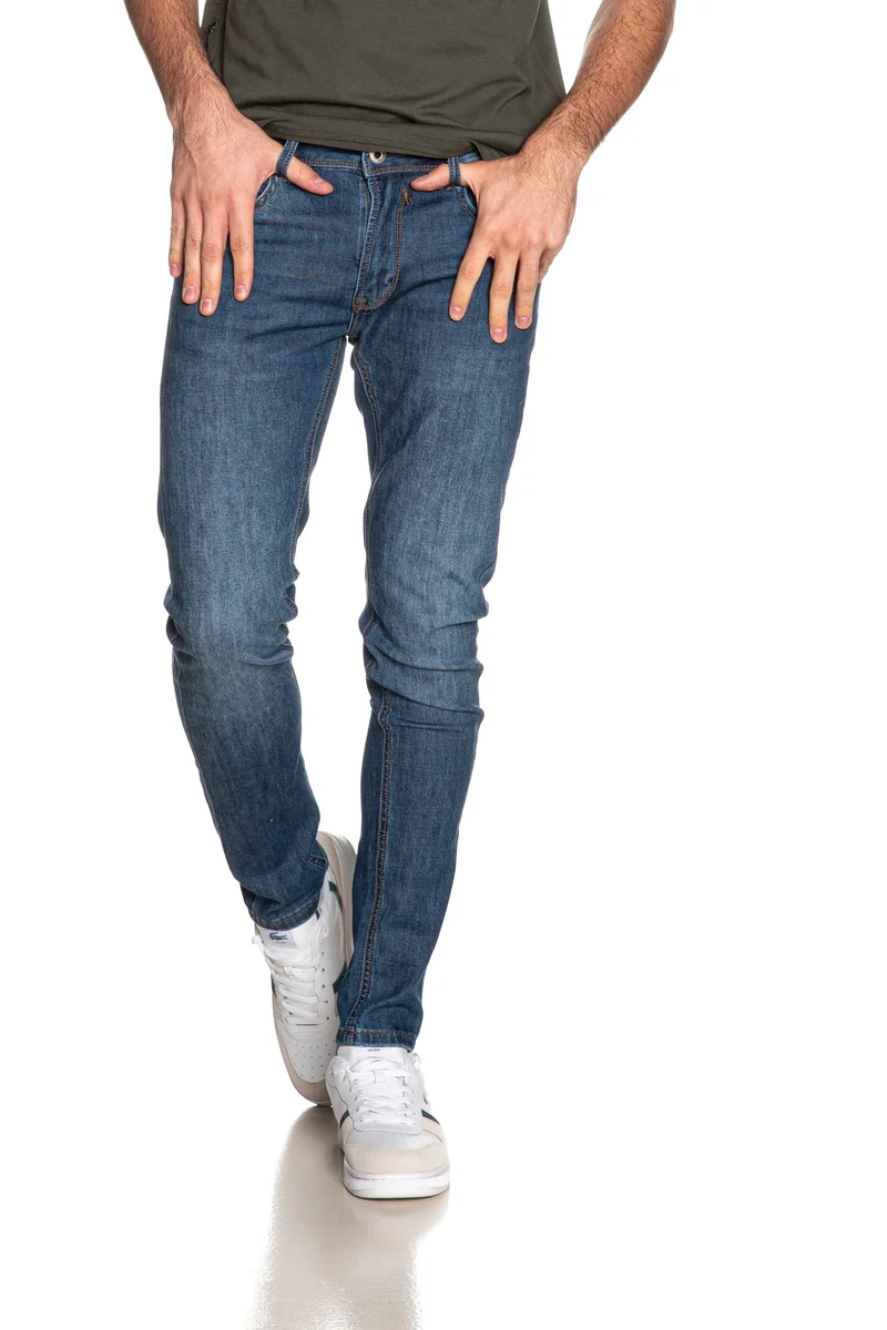 Jeans Gianni Lupo Green Kevin Da Uomo Dark Medium Blu