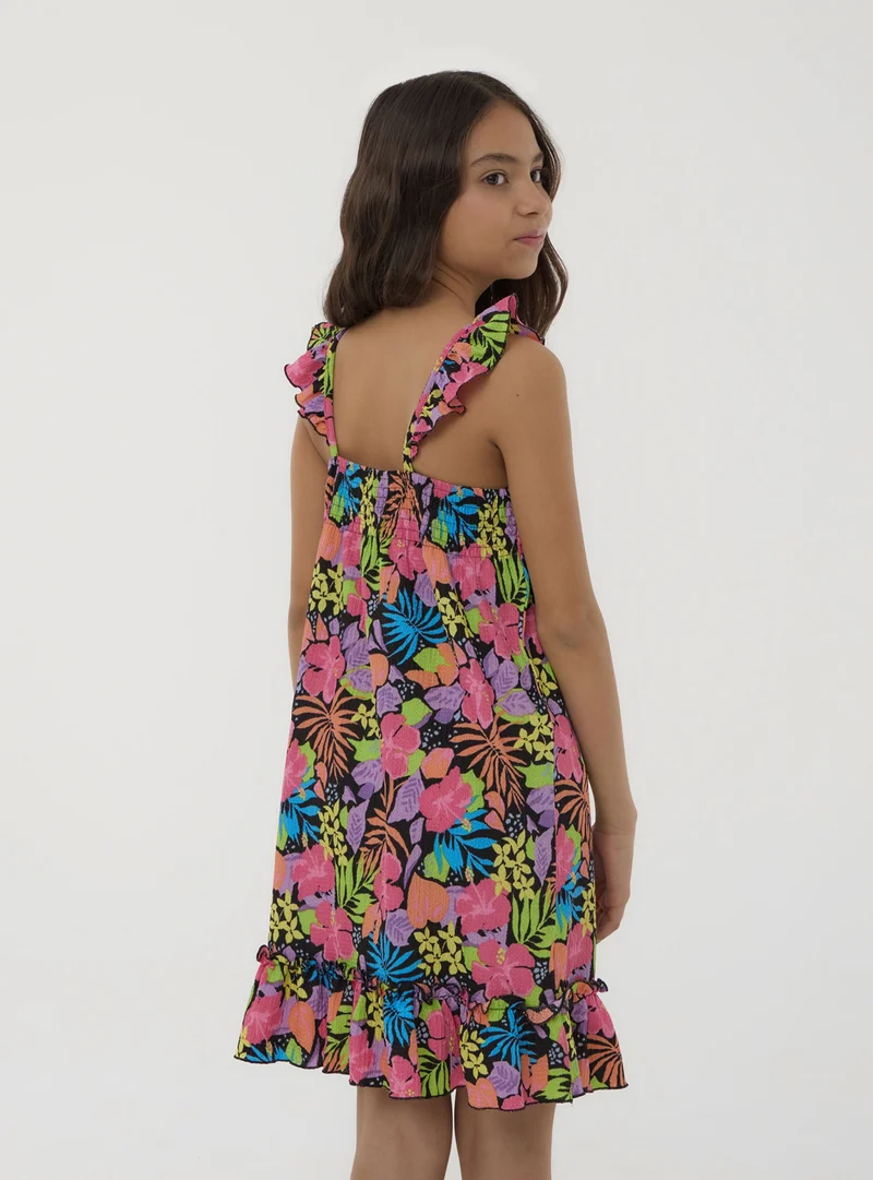 Vestito floreale multicolore