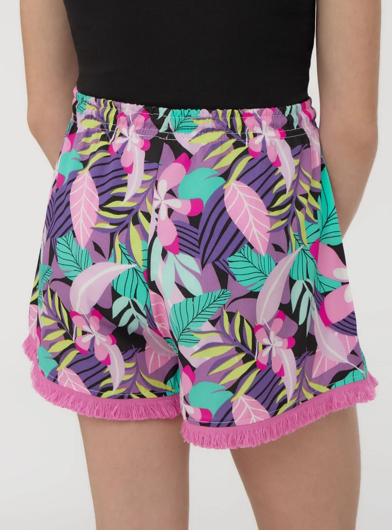 Shorts fantasia colorata con coulisse