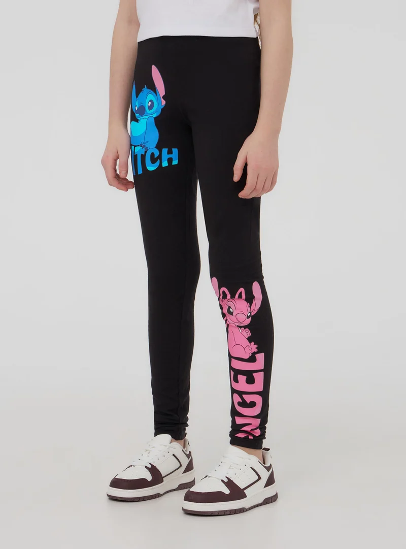 Leggings lunghi con stampa Stitch®