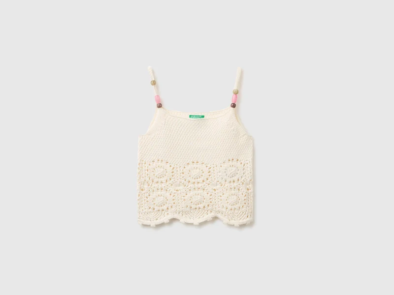 Top crochet con perline