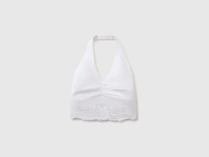 Top con pizzo sangallo