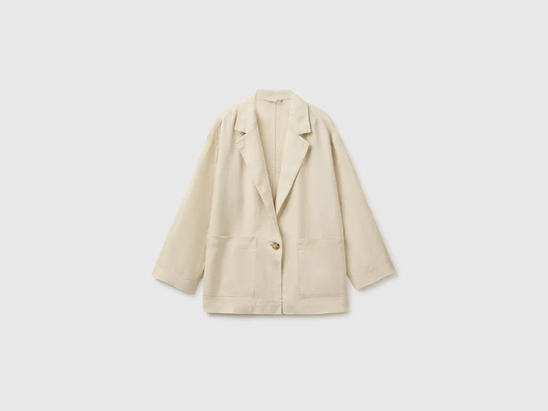 Blazer monopetto 100% lino