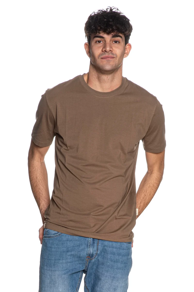 T Shirt Gianni Lupo Lyco Da Uomo Nocciola Scuro