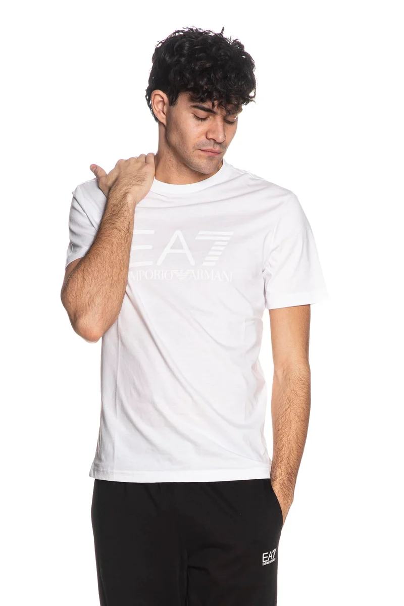 T Shirt Ea7 Train Core Big Lg Da Uomo Bianca